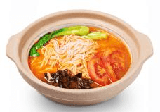 Bún gạo cà chua nồi đất